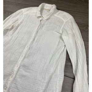 Xirena Women's Scout Gauze Button Up Shirt White Size Small